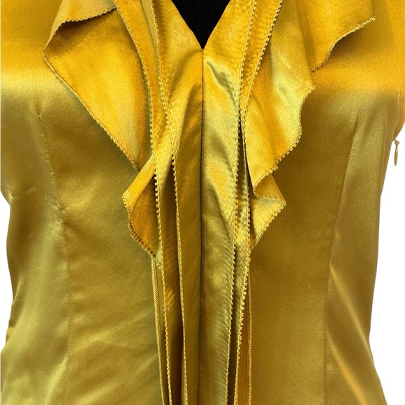 BCBGMAXAZRIA Silk Ruffle Top XXS - Picture 3 of 8